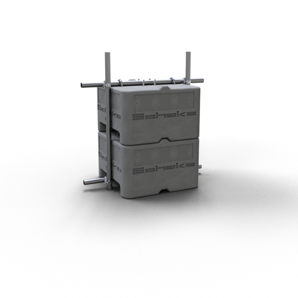 Concrete weight | SETs | SET 2 consisting of: | 2 x concrete erecting device 600Kg (part-no. 3F120) | 4 x connecting tube for concrete weights (part-no. 34813) | 4 x standard coupling BB (part-no. 3F120-5)
